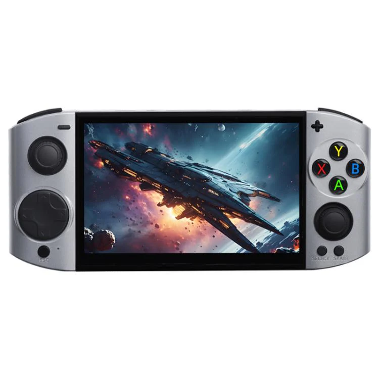 09 Ultra 5.1-inch HD OLED Handheld Game Console Supports Two-Player Battles, External TF card:128G(Grey)