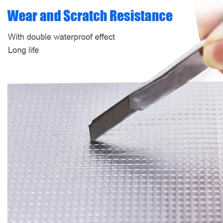 1.2mm Thickness Butyl Waterproof Tape Self-Adhesive Aluminum Foil Tape, Width x Length: 5cm x 10m - Image 5