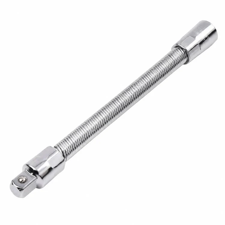 1/4-Inch Drive Flexible Extension Bar 140mm Spring Steel Socket Extension Shaft Flexible Socket Adapter(Silver) - Image 2