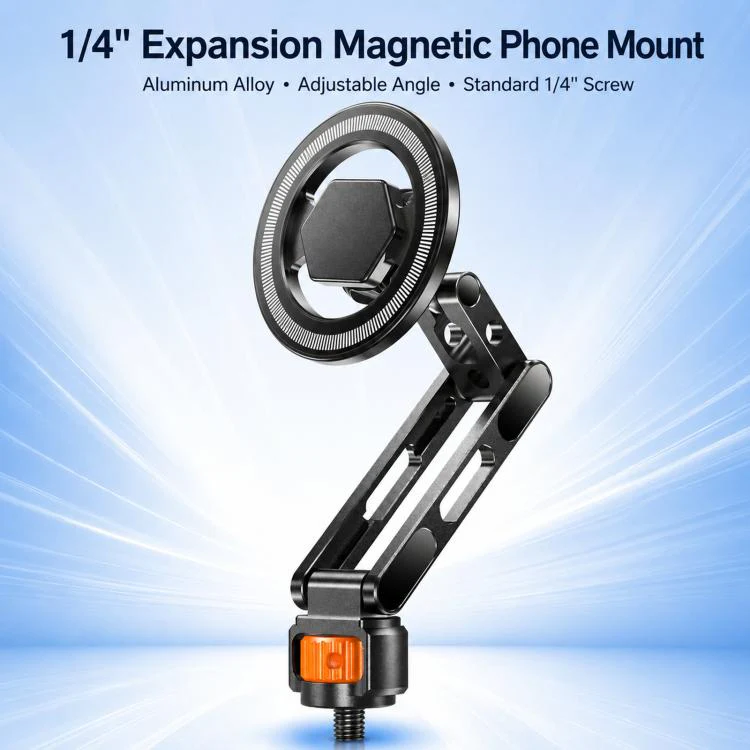 1/4 Inch Screw Phone Tripod Mount for Cameras Monitors Ring Lights, Style: Magnetic Mount - Image 4