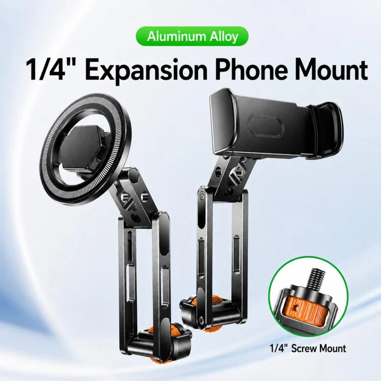 1/4 Inch Screw Phone Tripod Mount for Cameras Monitors Ring Lights, Style: Tension Phone Clamp - Image 2