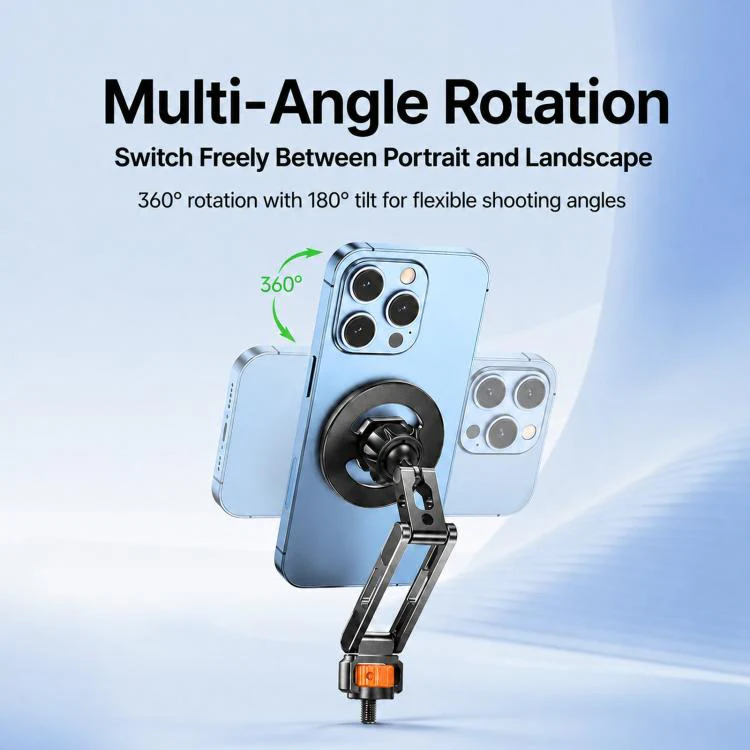 1/4 Inch Screw Phone Tripod Mount for Cameras Monitors Ring Lights, Style: Tension Phone Clamp - Image 5