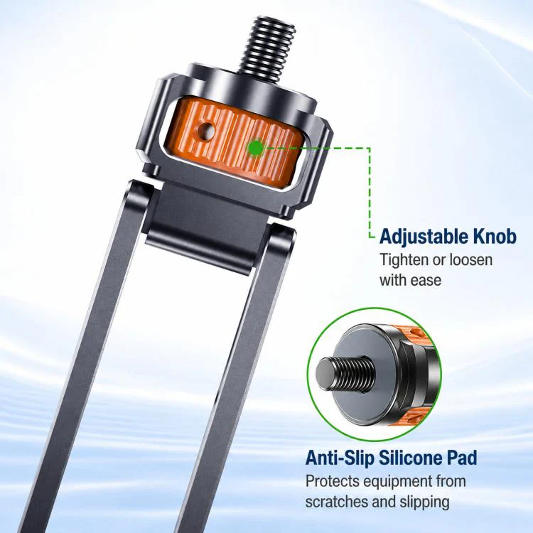 1/4 Inch Screw Phone Tripod Mount for Cameras Monitors Ring Lights, Style: Tension Phone Clamp - Image 7
