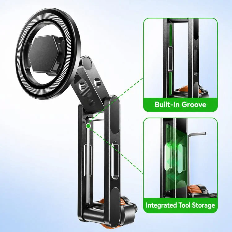 1/4 Inch Screw Phone Tripod Mount for Cameras Monitors Ring Lights, Style: Tension Phone Clamp - Image 8