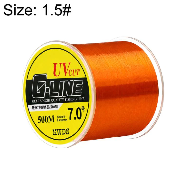 1.5# 500m High Strength Nylon Monofilament Fishing Main Line(Orange)