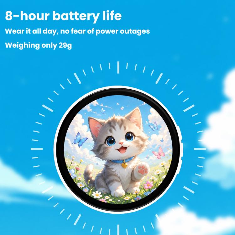 1.85 inch HD Touchscreen Dynamic App Bluetooth Anime Badge Display(Pink) - Image 8
