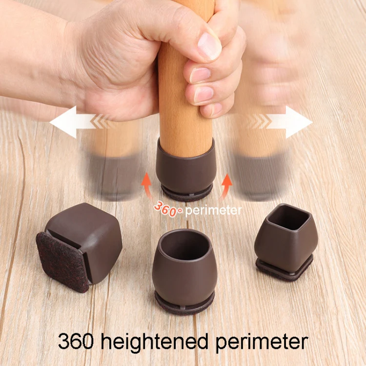 1 inch 8pcs /Set 15 Degree Tilt Table And Chair Feet One-Piece Shock-Absorbing Protective Cover For Chairs(Round) - Image 5