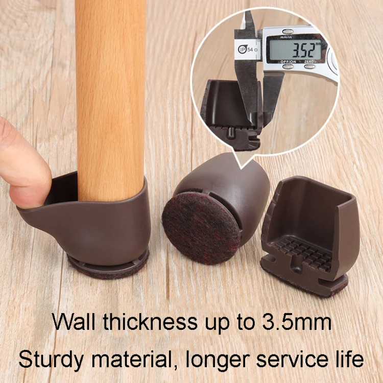 1 inch 8pcs /Set 15 Degree Tilt Table And Chair Feet One-Piece Shock-Absorbing Protective Cover For Chairs(Square) - Image 10