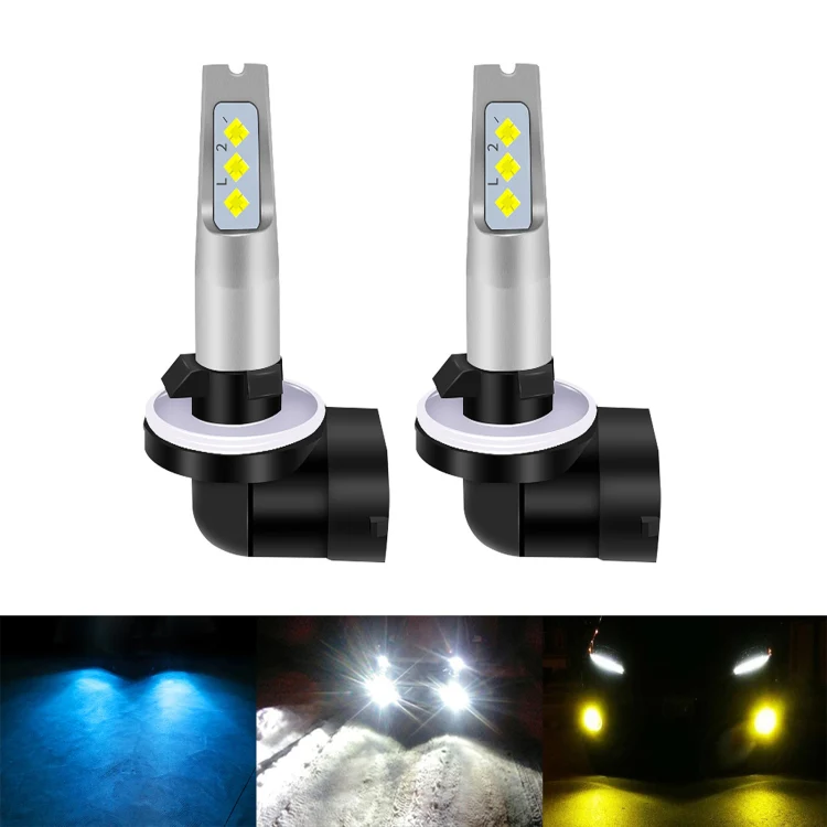 1 Pair 881 DC 12V-24V 12W 1800LM Car LED Fog Light(Ice Blue Light) - Image 2