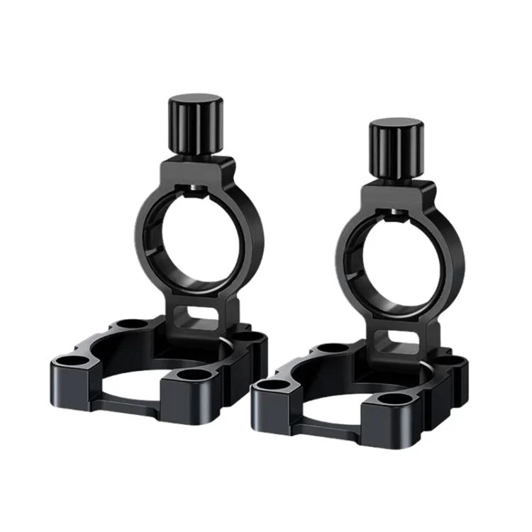 1 Pair Aluminum Alloy Foldable Umbrella Holder Mount Wind Resistant for Fishing Box(Black)