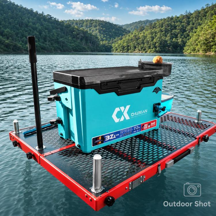 1 Pair Aluminum Alloy Foldable Umbrella Holder Mount Wind Resistant for Fishing Box(Black) - Image 12