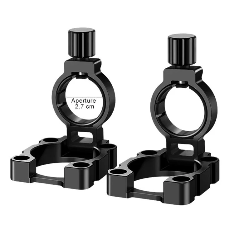 1 Pair Aluminum Alloy Foldable Umbrella Holder Mount Wind Resistant for Fishing Box(Black) - Image 2