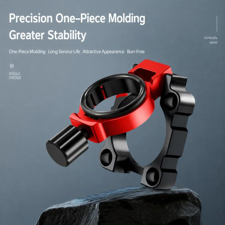 1 Pair Aluminum Alloy Foldable Umbrella Holder Mount Wind Resistant for Fishing Box(Black) - Image 9