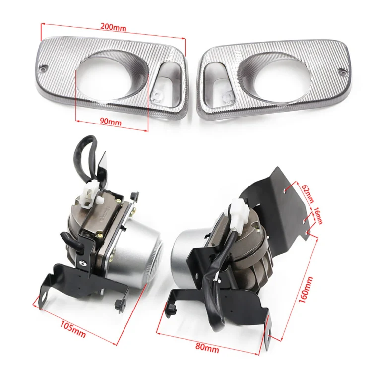 1 Pair Car Modified Front Fog Light for Honda Civic 1992-1995 (White Light) - Image 4
