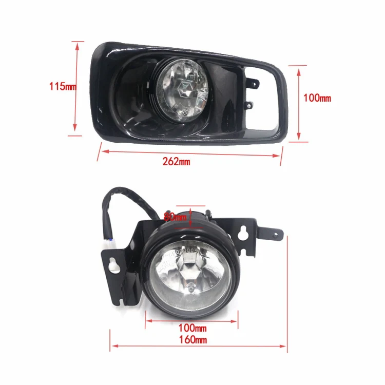 1 Pair Car Modified Front Fog Light for Honda Civic 1999-2000 (White Light) - Image 4