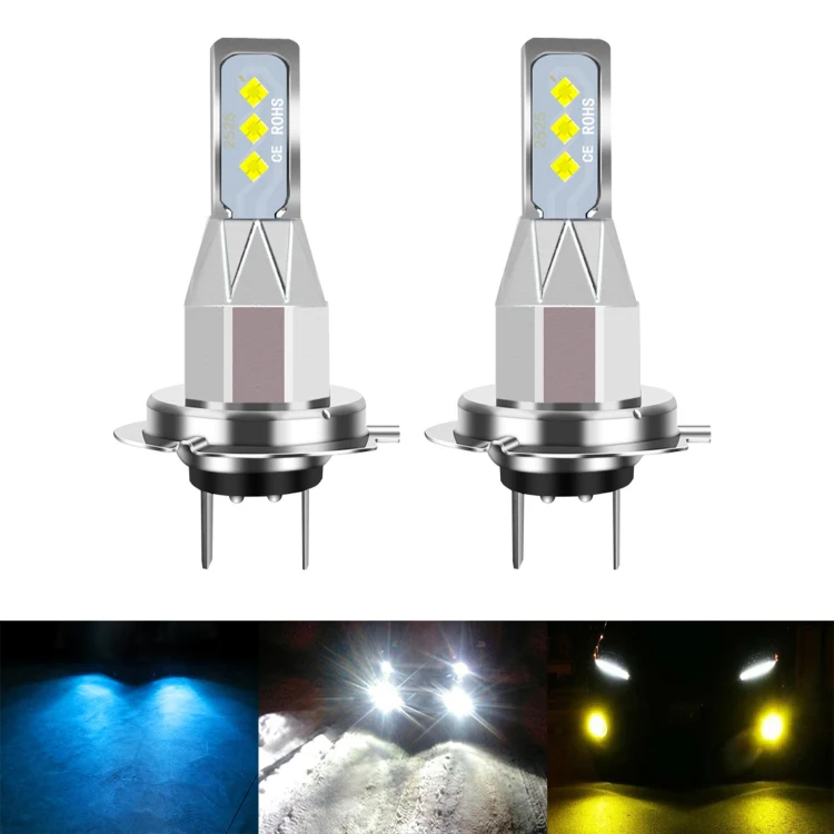 1 Pair H7 DC 12V-24V 12W 1800LM Car LED Fog Light(Ice Blue Light) - Image 2
