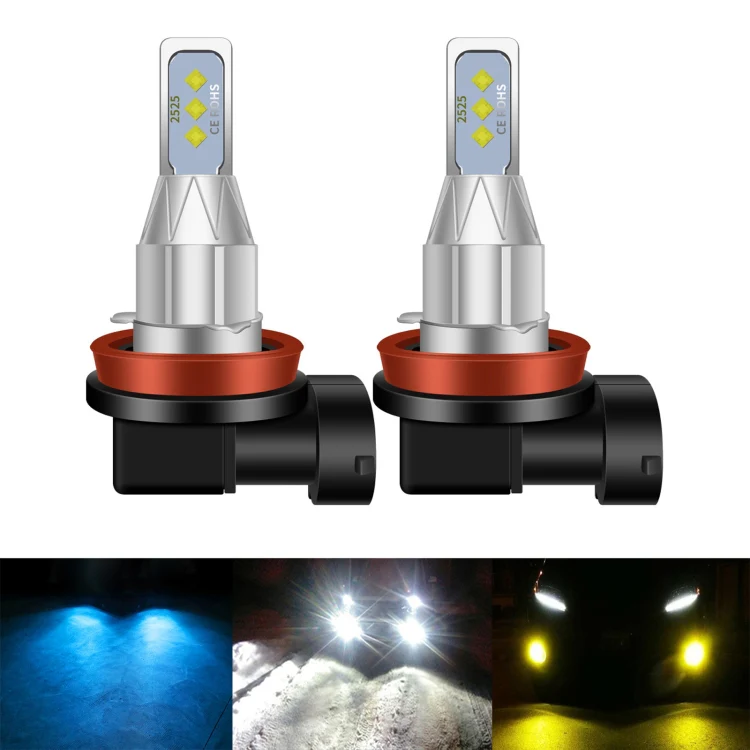 1 Pair H8 DC 12V-24V 12W 1800LM Car LED Fog Light(Ice Blue Light) - Image 2