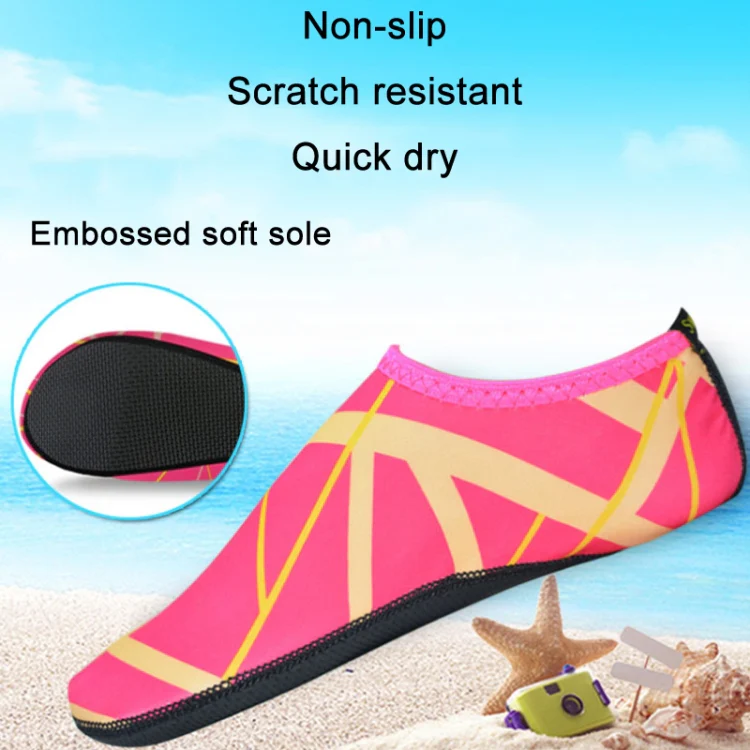 1 Pair Outdoor Snorkeling Non-Slip Soft Bottom Beach Diving Socks, Size: 36-37(Gray Orange) - Image 3