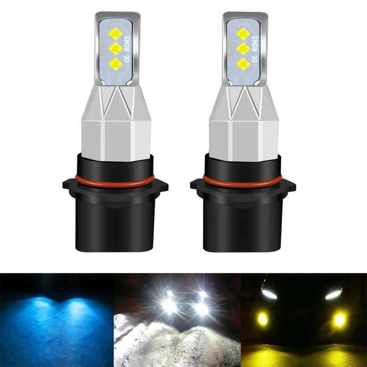1 Pair P13W DC 12V-24V 12W 1800LM Car LED Fog Light(White Light) - Image 2