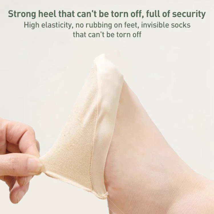 1 Pair Women Summer Ultrathin Ice Silk Half Palm High Heel Anti-slip Invisible Socks(Grass Green) - Image 7