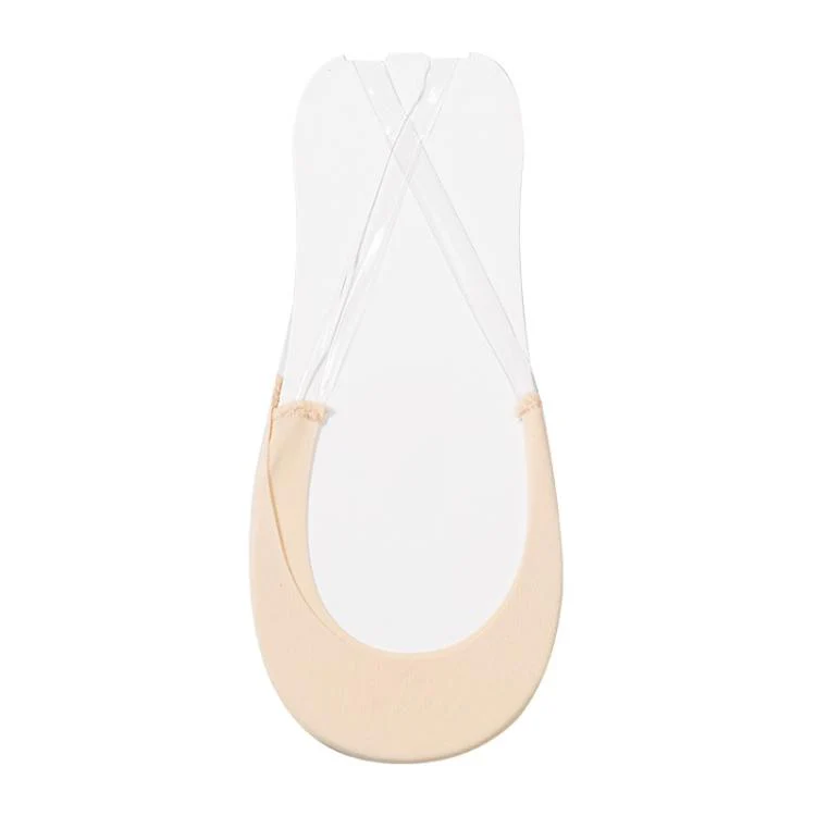 1 Pair Women Summer Ultrathin Ice Silk Half Palm High Heel Anti-slip Invisible Socks(Skin)