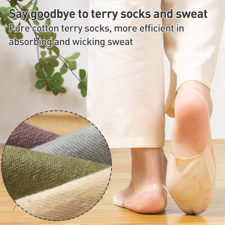 1 Pair Women Summer Ultrathin Ice Silk Half Palm High Heel Anti-slip Invisible Socks(Skin) - Image 5