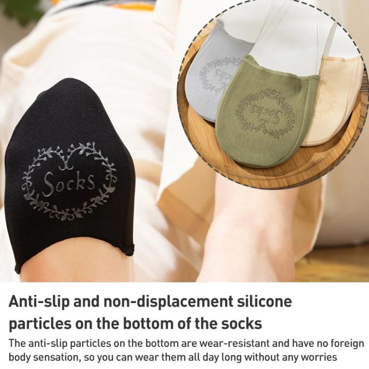 1 Pair Women Summer Ultrathin Ice Silk Half Palm High Heel Anti-slip Invisible Socks(Skin) - Image 9