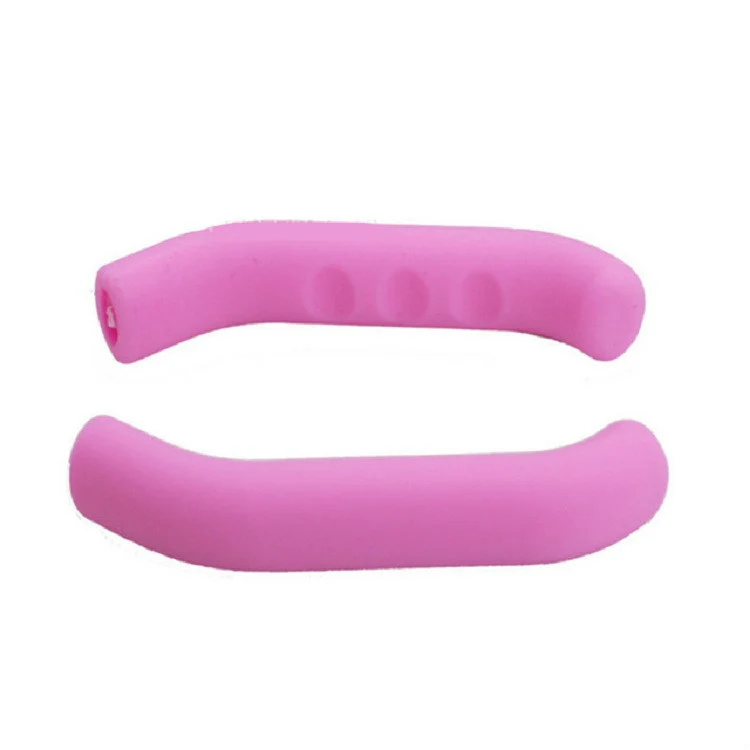 1 Pairs Bicycles Scooters Brake Protective Case Foot Support Cover Silicone Cover(Pink) - Image 2