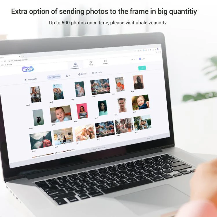 10.1 Inch Uhale Smart Cloud Photo Frame WiFi Mobile Photo Transfer Touchscreen Digital Signage US Plug(Walnut Brown 32GB) - Image 9
