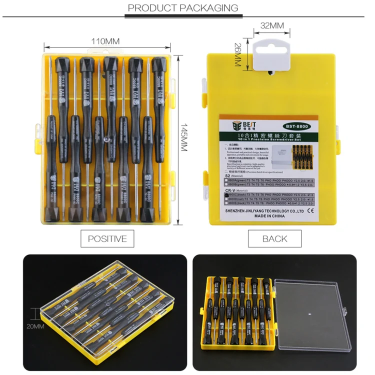 10 in 1 BEST BST-8800C Repair Tool Precision Screwdriver Set - Image 7