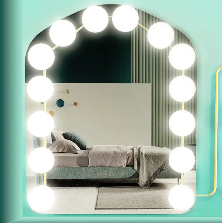 10 LEDs Mirror Front Light Dimmable Makeup Mirror USB Touch Control Light - Image 4