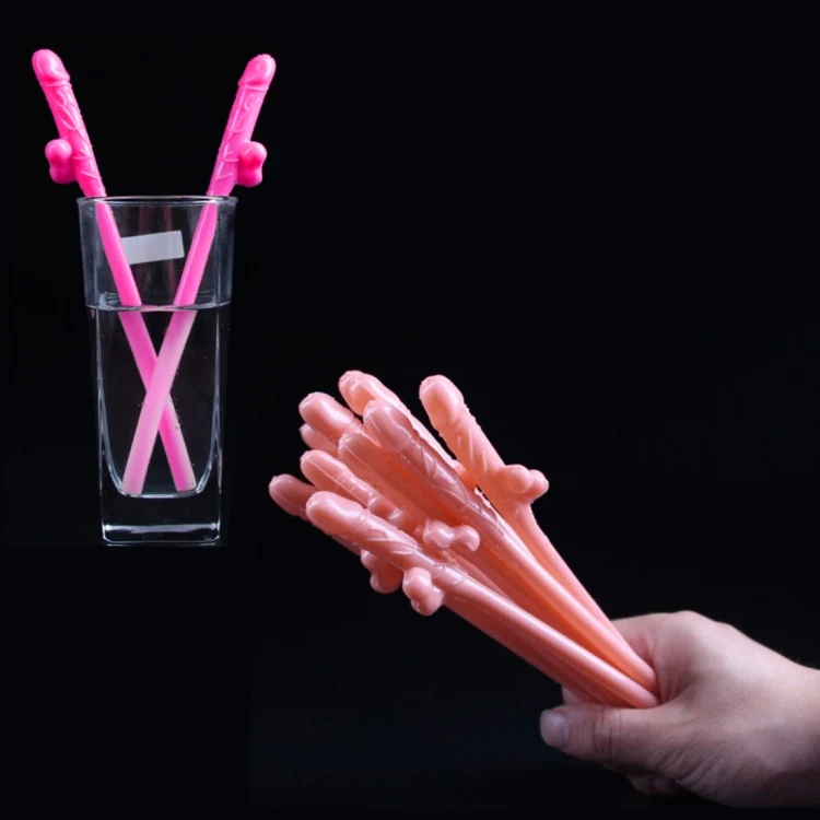10 PCS Dicky Sipping Straw, Length: about 19cm(Black) - Image 8
