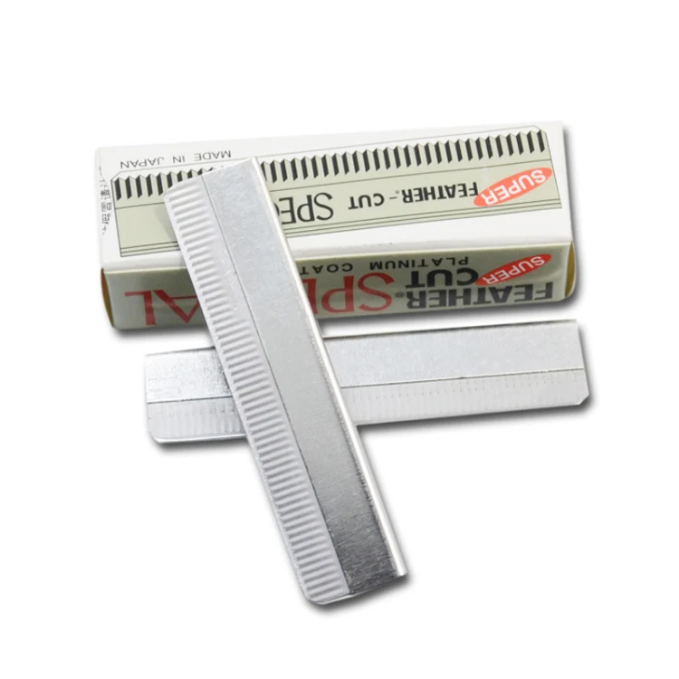 10 PCS Professional Hairdressing Tools Scraper Blade Eyebrow Trimmer Shaving Scratching Hair Feather Blade(Silver) - Image 2