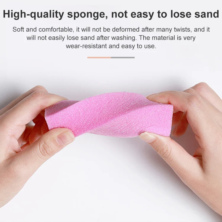10 PCS Tofu Block Nail Polish Four Squares High Elastic Cotton Manicure Sand Block (Blue) - Image 4