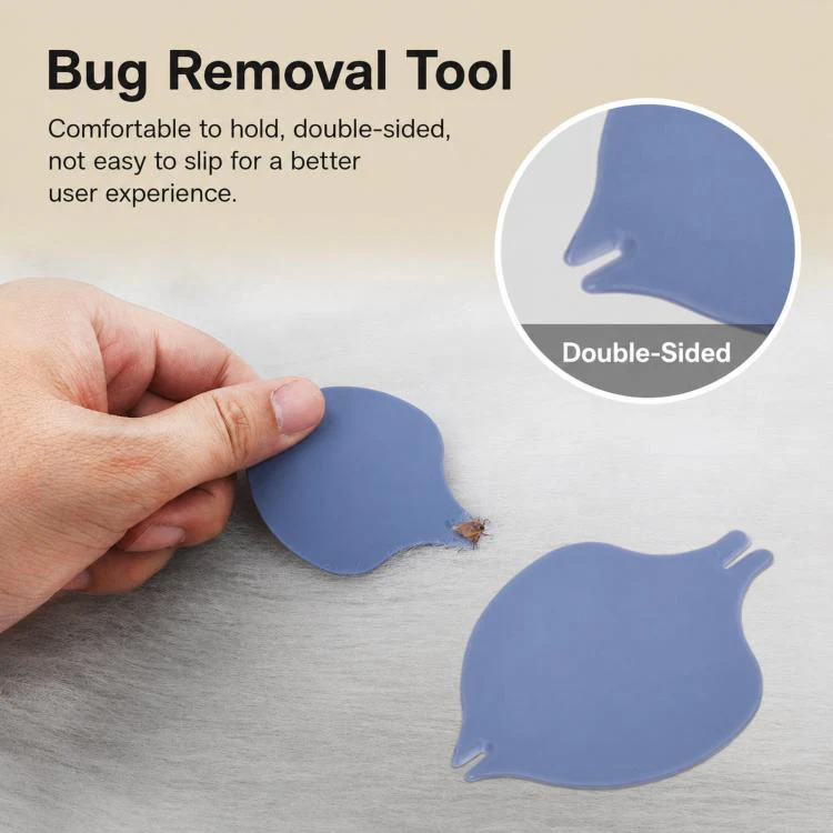 10-Piece Pet Tick Remover Kit with Magnifying Glass Tweezers, Lasso Pen, Flea Comb(Blue) - Image 6