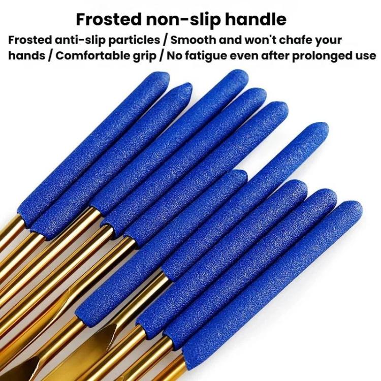 10-Piece Set 3x140mm Diamond File Titanium-Coated Alloy High-Hardness File Metal Gemstone Grinding Tool - Image 6