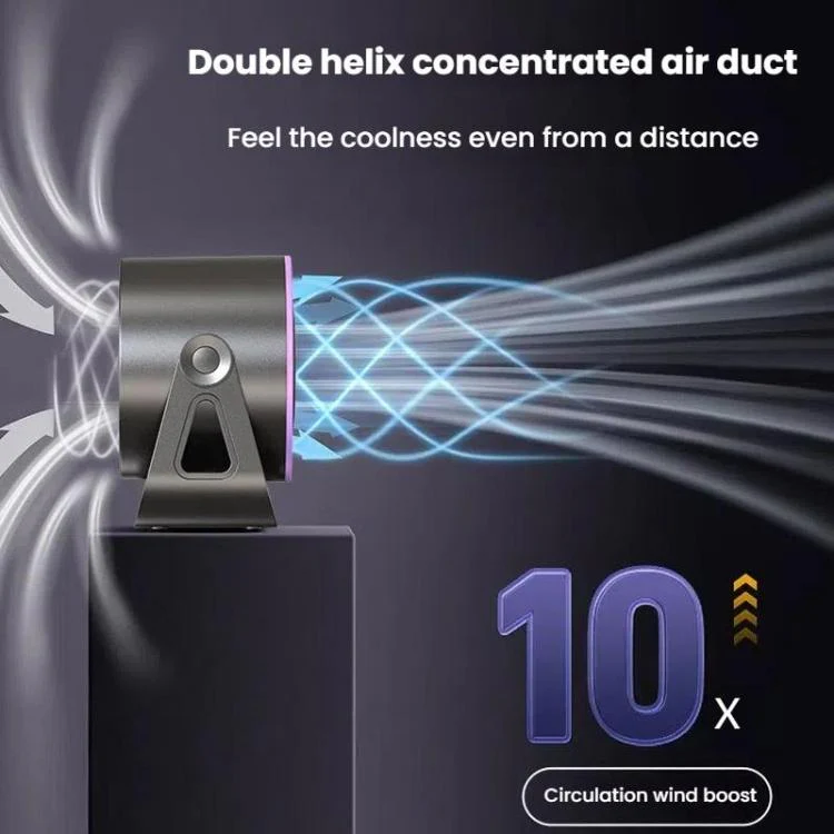 100-Gear High-Speed Circulating Fan Rechargeable Desktop Digital Display Turbo Wall-Mounted Fan, Style: White - Image 8