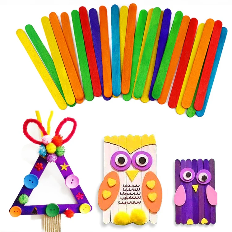 100 PCS 15cm Wooden Spatulas Wipe Wax Tools Ice-cream Bar Sticks - Image 4