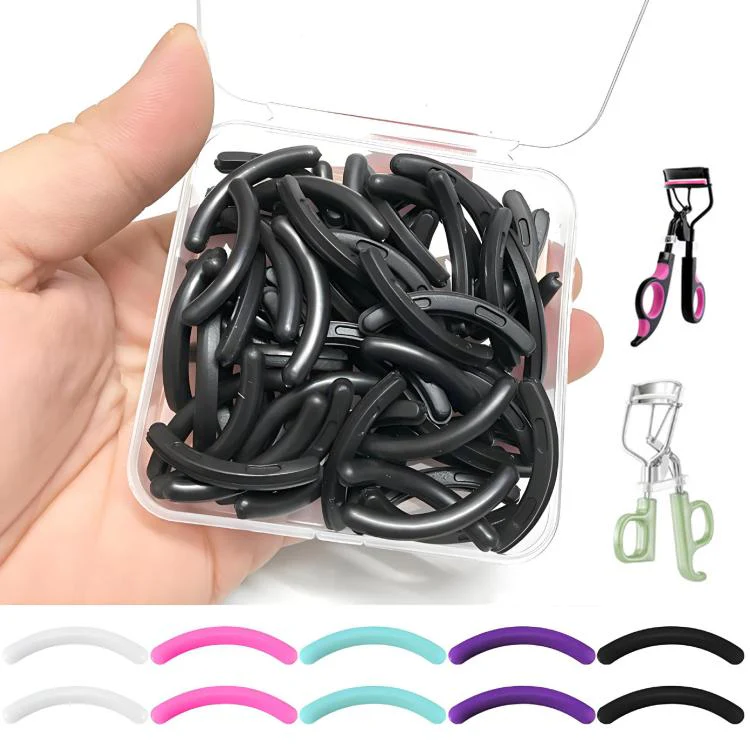 100pcs /Box Eyelash Curler Refill Pads Universal Eye Lash Curler Replacement Rubber Pads(Rose Red) - Image 3