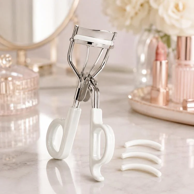 100pcs /Box Eyelash Curler Refill Pads Universal Eye Lash Curler Replacement Rubber Pads(White)