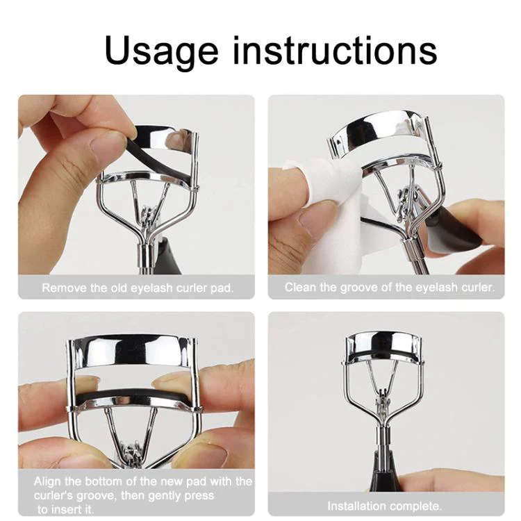100pcs /Box Eyelash Curler Refill Pads Universal Eye Lash Curler Replacement Rubber Pads(White) - Image 6