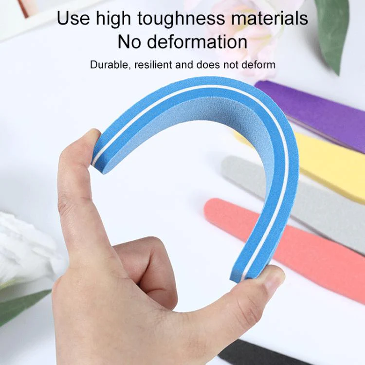100pcs/Pack Diamond Shaped Nail Art Sanding Sponge File Manicure Tool, without LOGO(Random Color Delivery) - Image 3