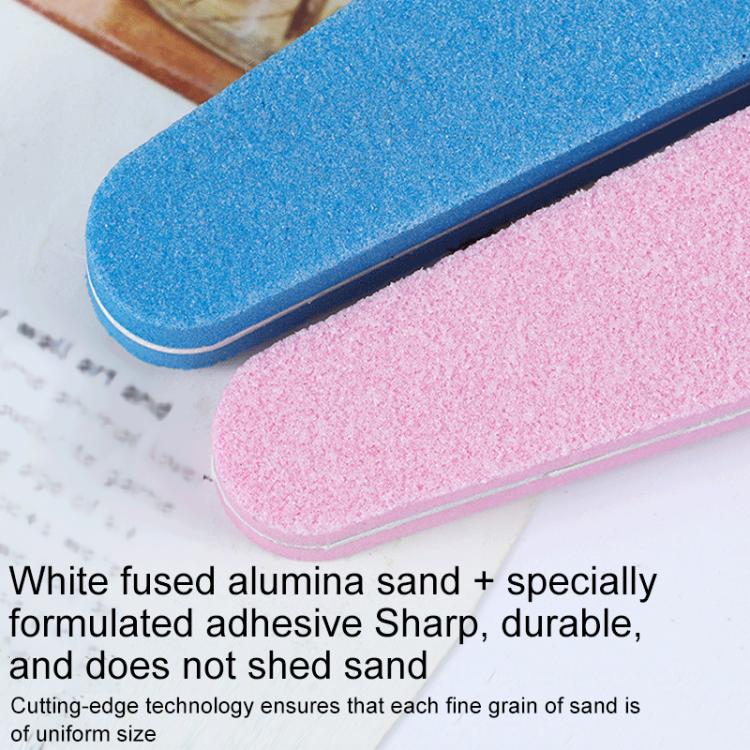 100pcs/Pack Diamond Shaped Nail Art Sanding Sponge File Manicure Tool, without LOGO(Random Color Delivery) - Image 4