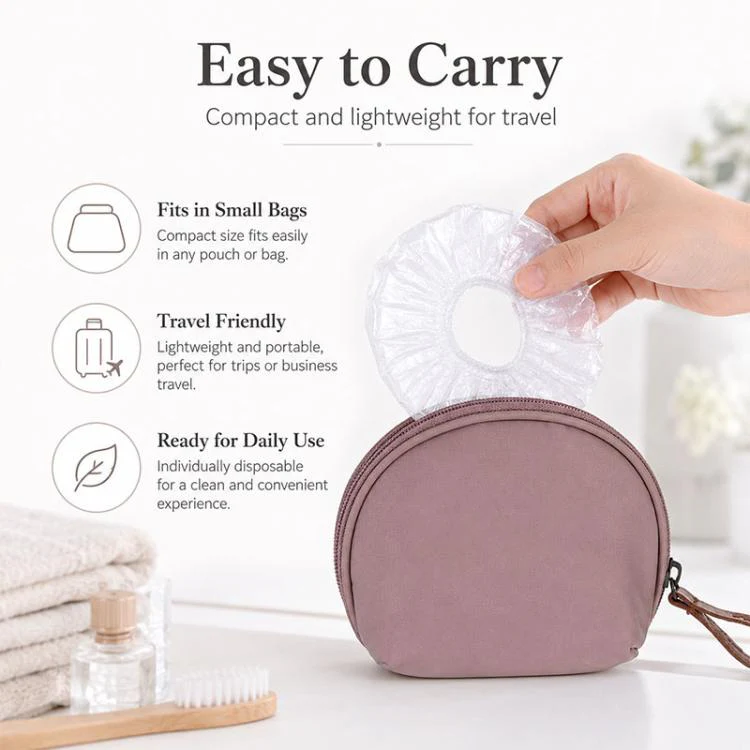 100pcs/Pack Disposable Shower Caps, Portable Waterproof Head Covers, Maximum Stretch Length:52cm - Image 6