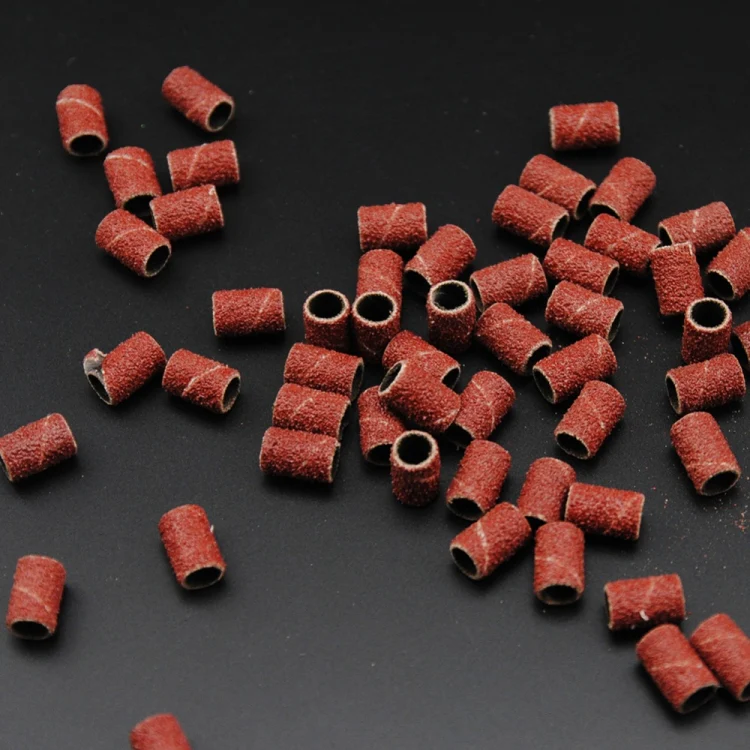 100pcs / Pack Nail Art Electric Grinder Accessories Sandpaper Ring Sand Cloth Ring Grinding Ring, Size:80# - Image 6