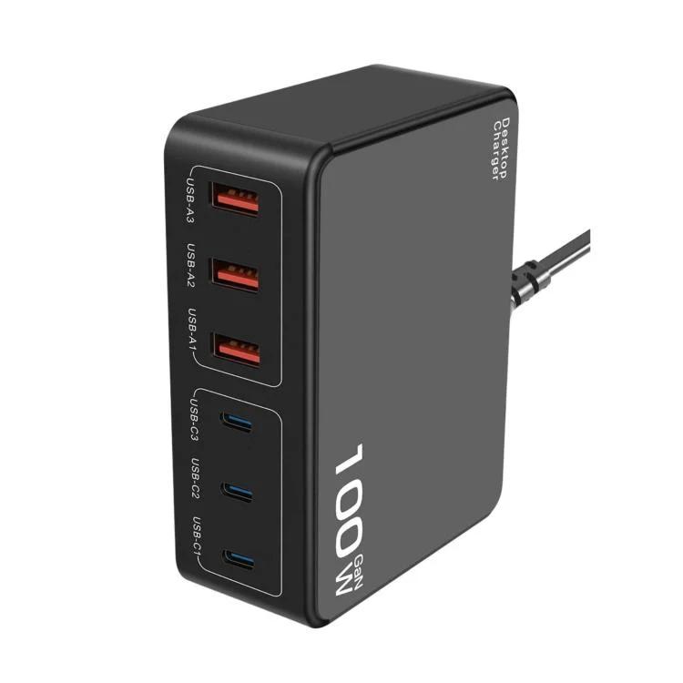 100W High-Power PD Fast Charging USB Multi-Port Charger(Kor Plug) - Image 2
