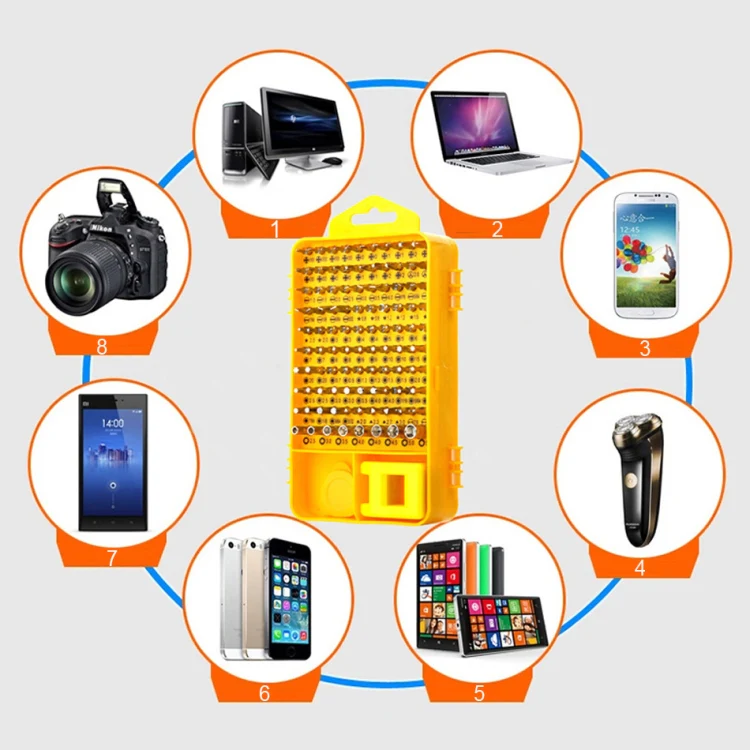 108 in 1 S2 Tool Steel Precision Screwdriver Nutdriver Bit Repair Tools Kit - Image 9
