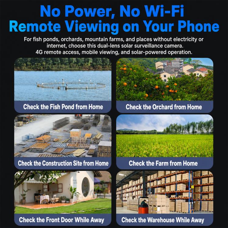 1080P HD Dual-Lens Smart Solar Energy Surveillance Camera without Memory Card, Type:4G US Version - Image 6