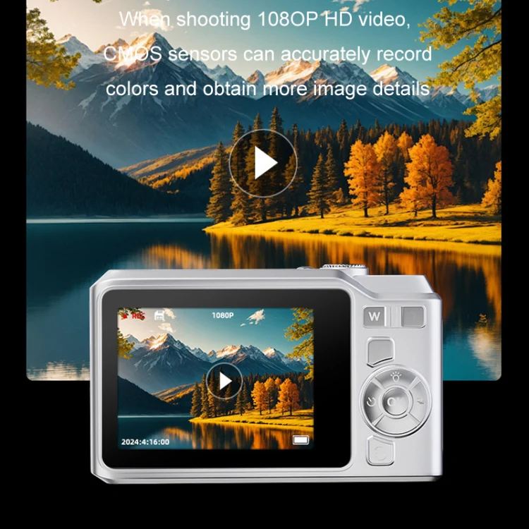 1080P HD Student Retro Digital Card Camera, Color: Black+32G - Image 5