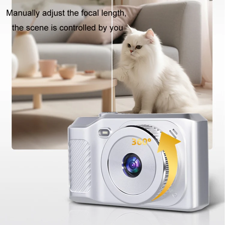 1080P HD Student Retro Digital Card Camera, Color: Black+32G - Image 7